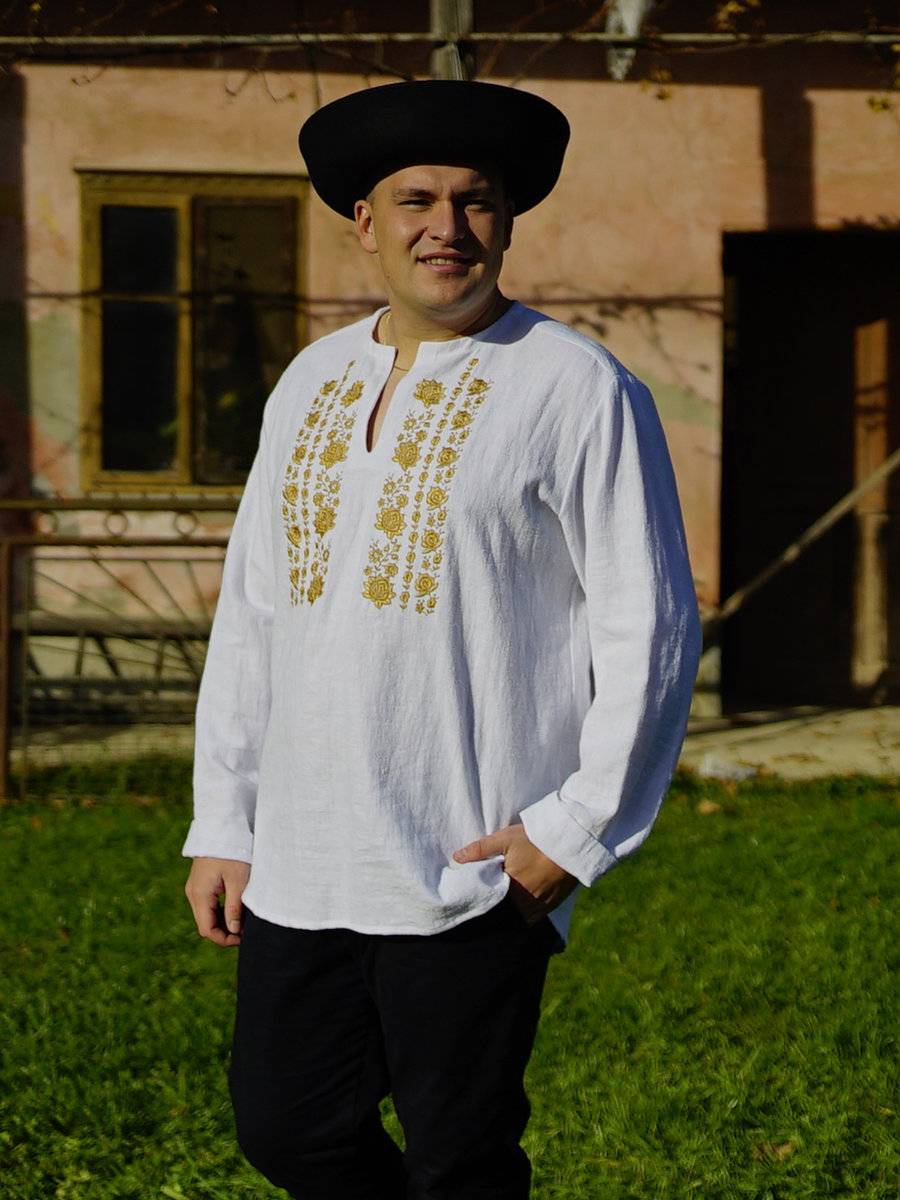 Ľanová vyšívaná košeľa - Pliešovce