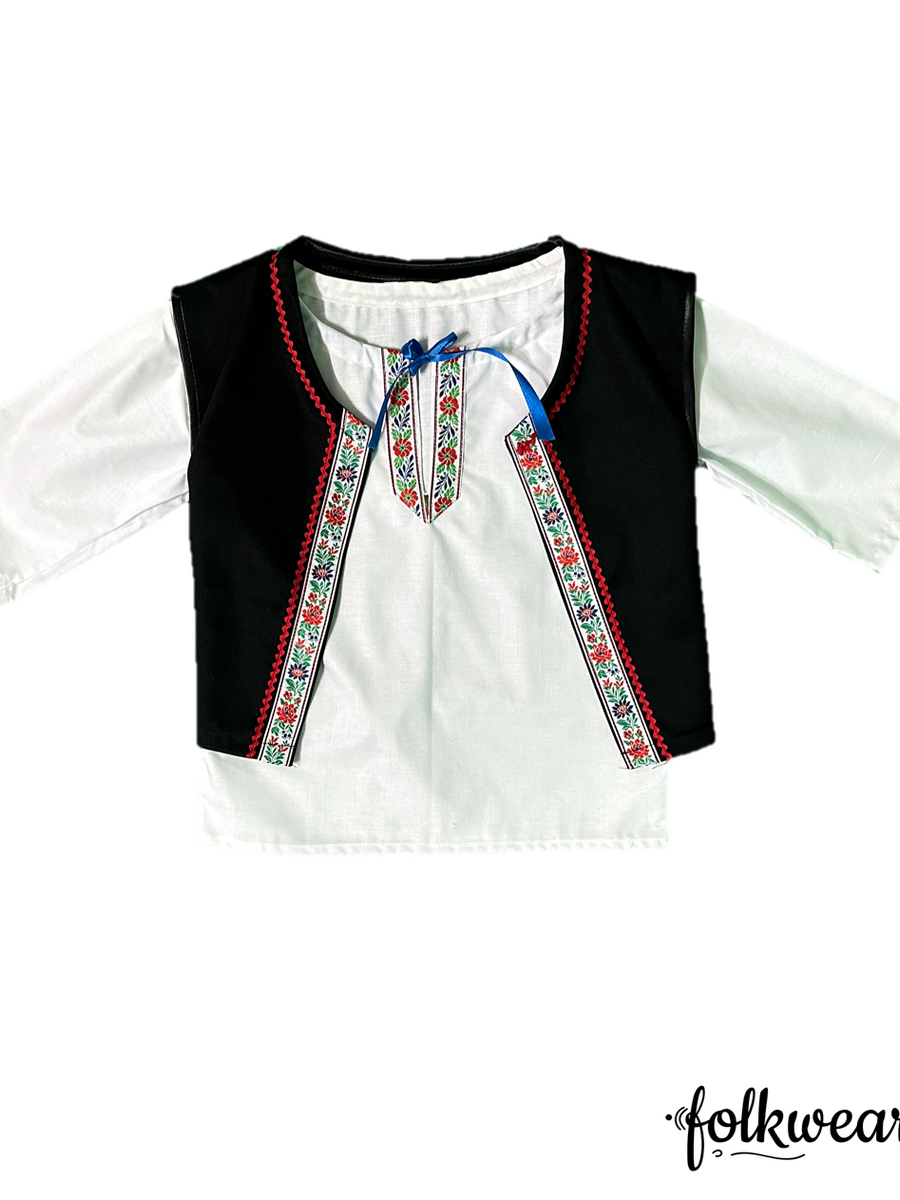Chlapčenský folklórny set (košeľa + vesta)