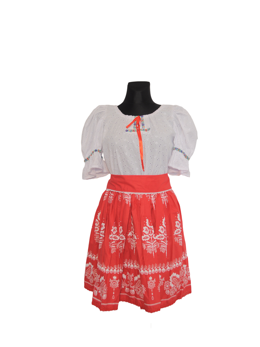 Folklórny set (sukňa + blúzka + opasok)